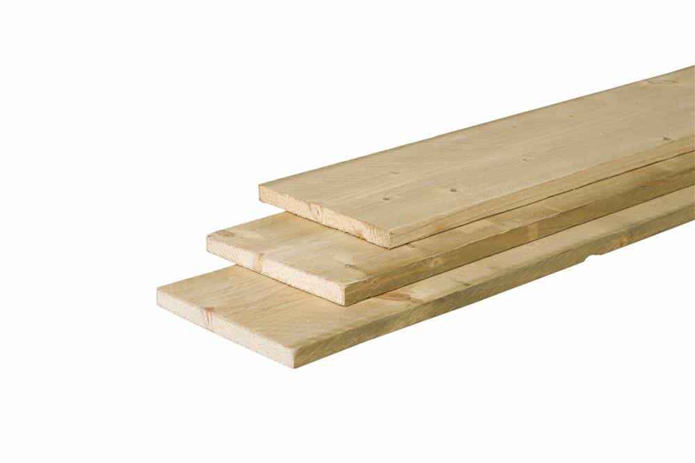 Blank Steigerplank Geschaafd 1,8 x 19,5 cm