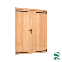 Douglas dubbele klampdeur XXL B2254xH2150mm buitenmaat, linksdraaiend (beslagset zwart)