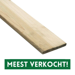 Schuttingplank Geïmpregneerd 1,5 x 14 cm