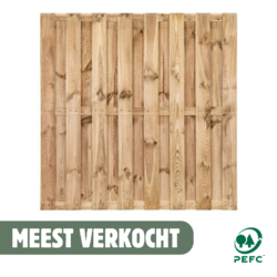 Grenen Scherm Geimp 180 x 180 15 Planks 3 Lat (14mm)