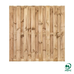 Scherm Geïmpregneerd 15-Planks 3 Lat 180 x 180 cm (15mm) Geschaafd