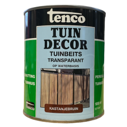 Tenco tuindecor transparante beits kastanje bruin