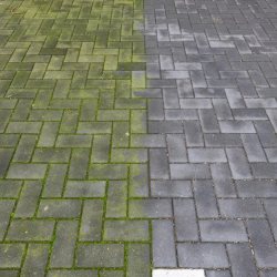 Terras tegels schoonmaken met groene zeep