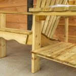 Loveseat Parijs vuren gedroogd, groen geïmpregneerd