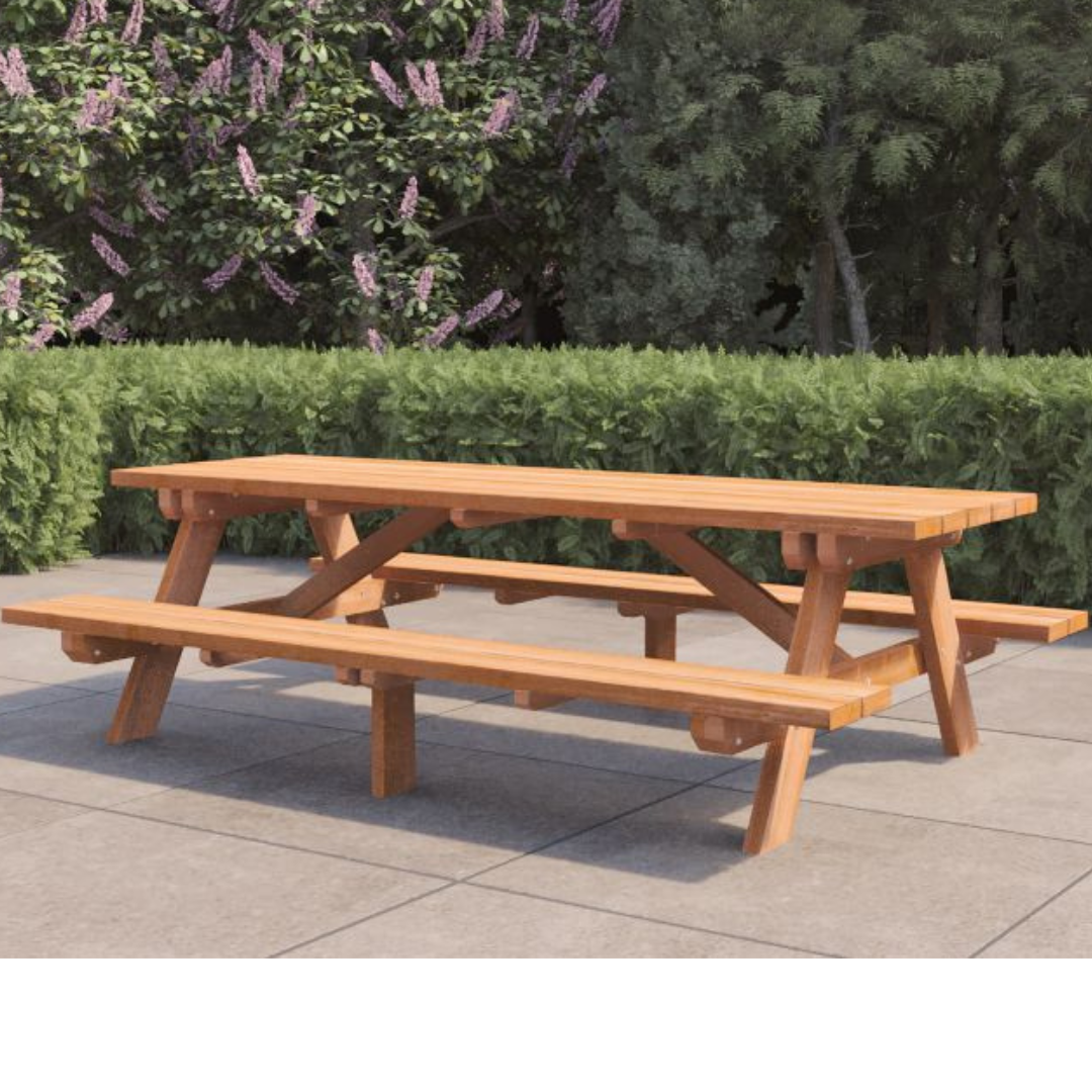 Hardhouten picknicktafel Giant