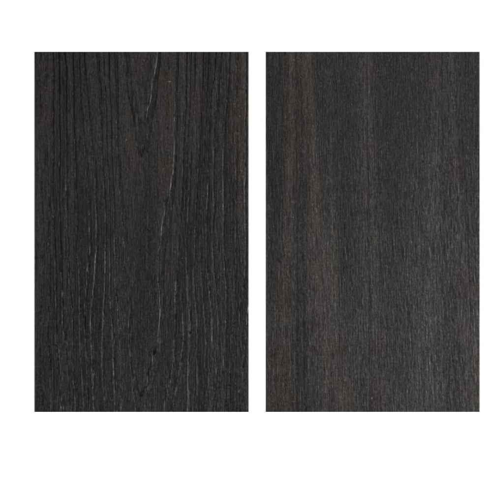 Artikelnummer: P166915 Hoofdmateriaal: (gedetailleerd) Composiet Keurmerk: Neutraal Kleur: Ebony Black Materiaal: Composiet Hoogte: 2,3 cm Lengte: 500 cm Breedte: 13,8 cm Houtnerf-profiel: Ja