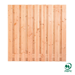 Douglas scherm 19-planks 180 x 180 cm Geschaafd