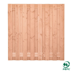 Douglas scherm 17-planks 180 x 180 cm Geschaafd