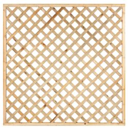 Trellis met lijst, diagonale lamellen grenen groen geïmpregneerd 1,3 x 4,0 cm 180 x 180 cm
