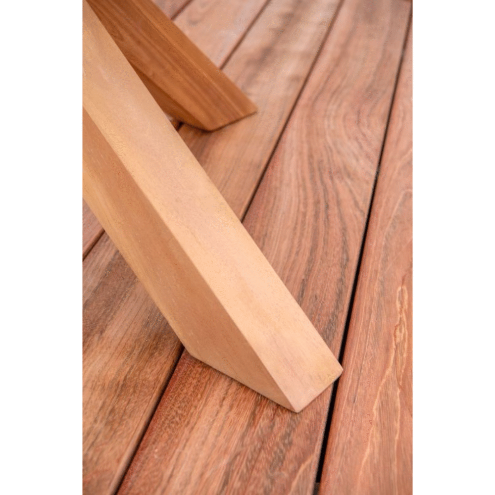 Tuintafel teak rond met kruispoot diameter 150 cm