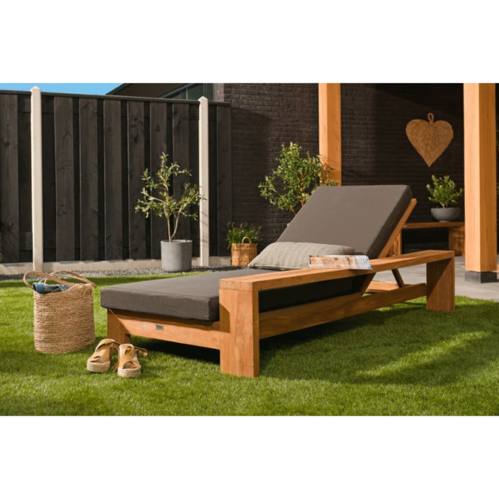 Teak lounger Danau exclusief kussens