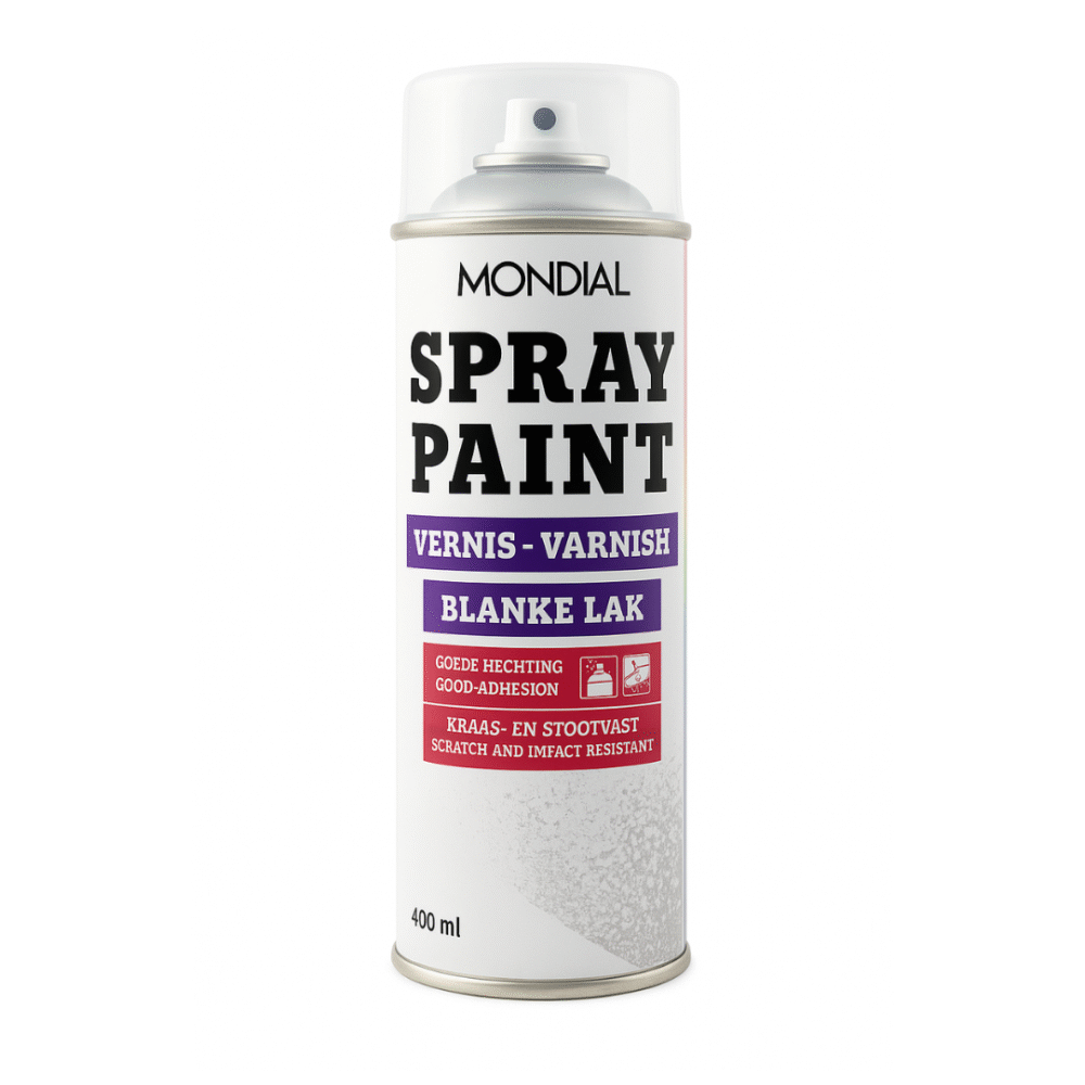 Mondial Spray Paint Blanke Lak Hoogglans 400 ml