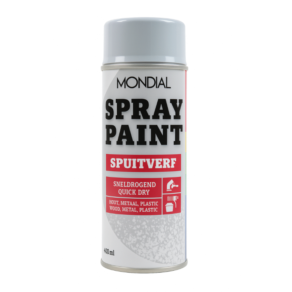 Mondial Spray Paint Ral 7001 Hoogglans Zilvergrijs 400 ml