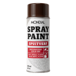 Mondial Spray Paint Ral 8017 Hoogglans Chocoladebruin 400 ml