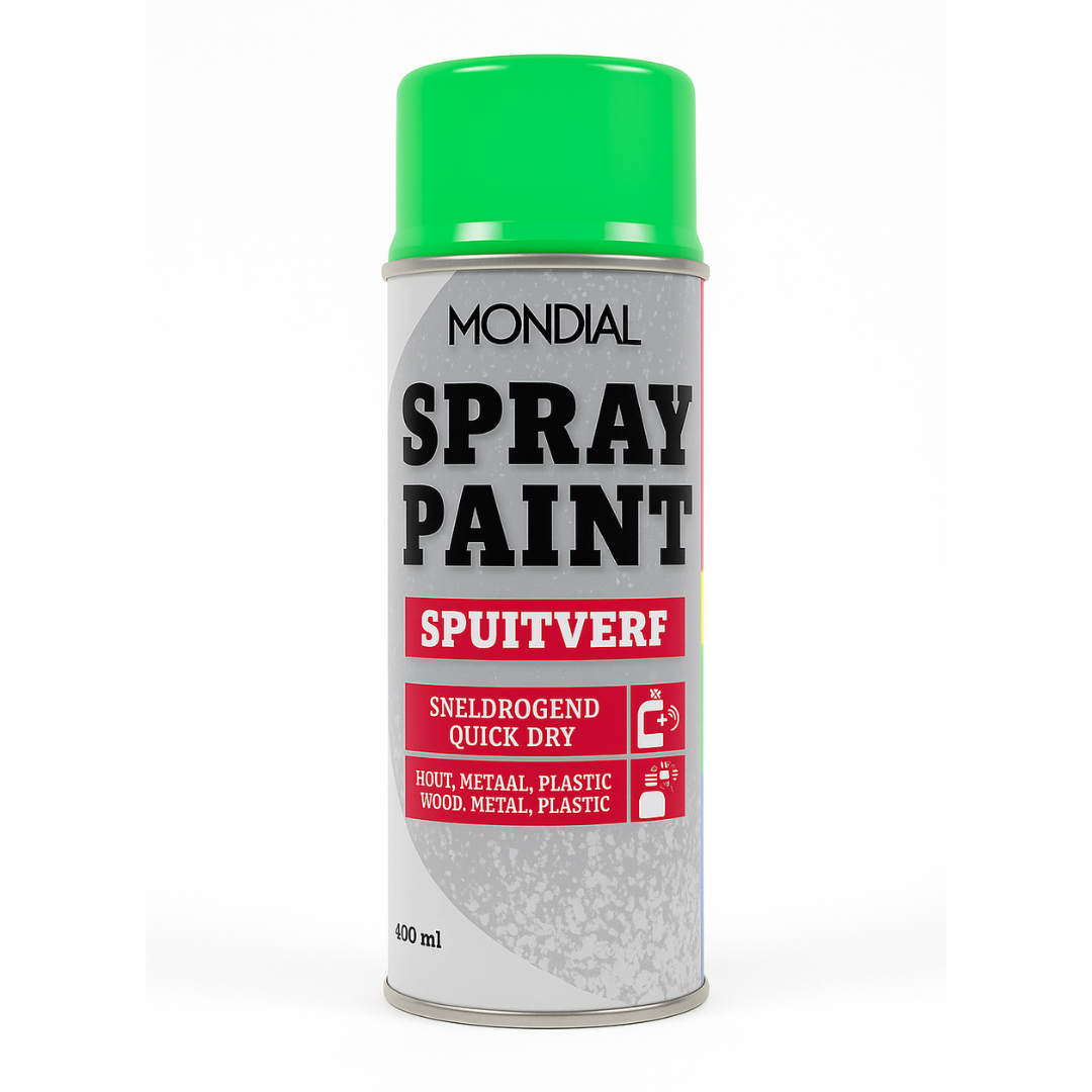 Mondial Spray Paint Ral 6018 Hoogglans Geelgroen 400 ml