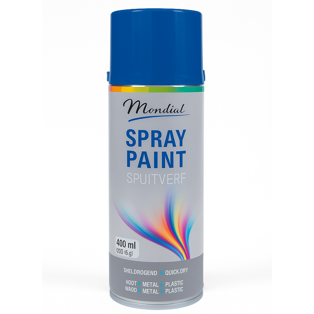 Mondial Spray Paint Ral 5010 Hoogglans Gentiaan Blauw 400 ml