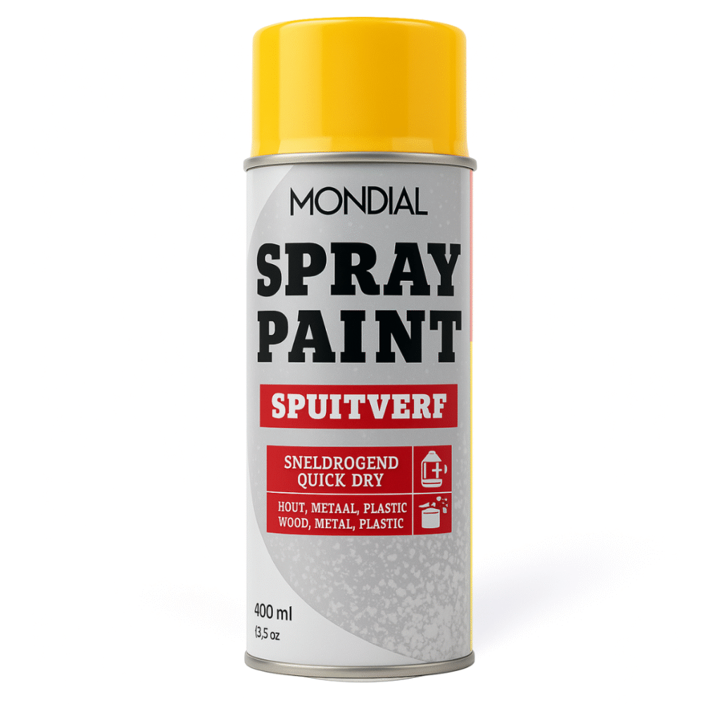 Mondial Spray Paint Ral 1004 Hoogglans Goudgeel 400 ml