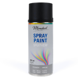 Mondial Spray Paint Ral 9005 Zijdeglans Zwart 400 ml