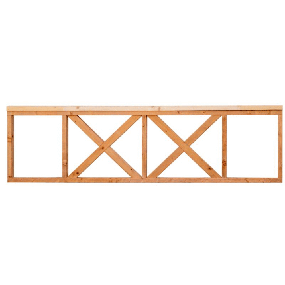 Kruishekwerk Red Class Wood inclusief afdeklat