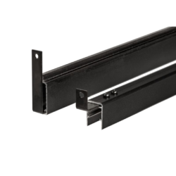 Boven - / onderprofiel zwart Aluminium
