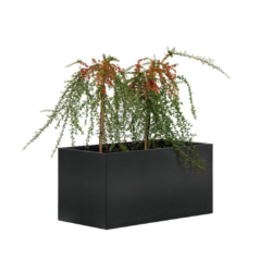Bloembak Mohawk, zwart gepoedercoat staal 50 x 90 x 50 cm