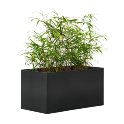 Bloembak Mohawk, zwart gepoedercoat staal 60 x 120 x 60 cm