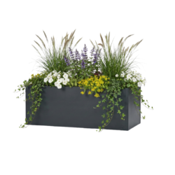 Dubbelwandige bloembak antraciet – 200 x 100 x 76 cm