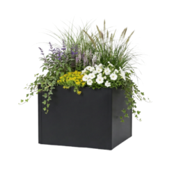 Seneca 100 – Dubbelwandige bloembak antraciet – 100 x 100 x 76 cm
