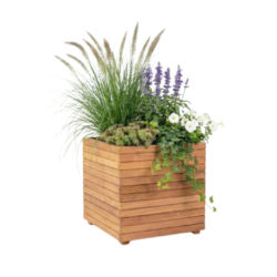 Teakhouten bloembak Moro 60 x 60 x 60 cm