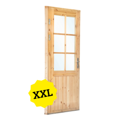 Enkele glas deur XXL 6-ruits Deluxe