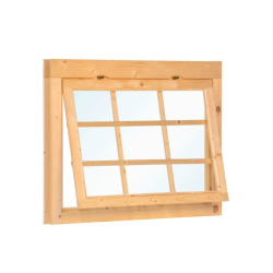 Uitzetraam blank hout 9-ruits Excellent Horizontaal
