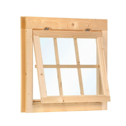 Uitzetraam blank hout 6-ruits Excellent Horizontaal