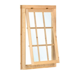 Uitzetraam blank hout 4-ruits Excellent